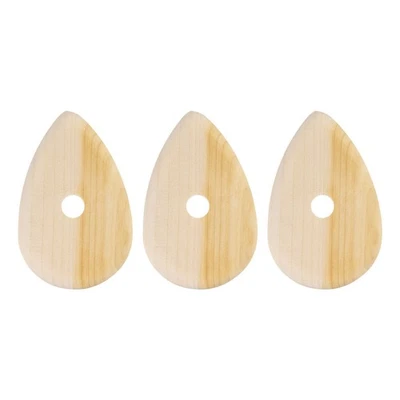 3pcs Pottery Ribs 10.3cm x 6.5cm Wooden Clay Ceramic Sculpting Tools Foto 1 de 4