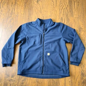 Carhartt Rugged Flex Peak Bonded Fleece Scrub Jacket XL Blue - Picture 1 of 6