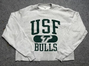 Felpa USF Bulls donna grigia media NCAA college calcio campione crop - Foto 1 di 11