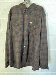 Franela Dixxon Para Hombre Talla XXL "Calico" Franela Manga Larga Perla Snap Western - Imagen 1 de 11