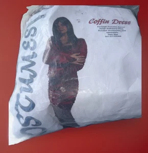 NUEVO Ataúd Reina Halloween Disfraz Terciopelo Aplastado Gótico Vampiro Misses Adolescente Talla - Imagen 1 de 5