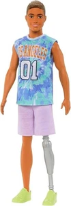BARBIE Fashionistas Ken Fashion Doll #212 Prosthetic Leg LA Shirt - Picture 1 of 6