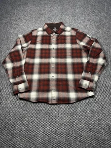 Kuhl Shirt Mens Small Red Black Plaid Flannel Button Down Long Sleeve Outdoors - Picture 1 of 6
