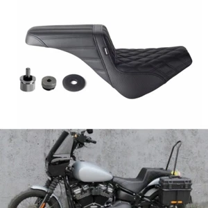 For Harley Street Bob Softail Slim FLSL 2018-2024 Comfortable Gel Pad 2-UP Seat - Picture 1 of 9