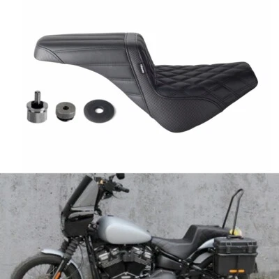 For Harley Street Bob Softail Slim FLSL 2018-2024 Comfortable Gel Pad 2-UP Seat - Image 1 of 4