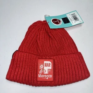 Official FIFA world cup 2022 RED MOROCCO knit winter beanie hat Mens One Size - Picture 1 of 5