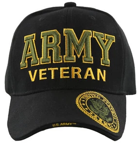 NEU! US ARMY STRONG VETERAN SIDE ROUND BALL CAP MÜTZE SCHWARZ - Bild 1 von 4