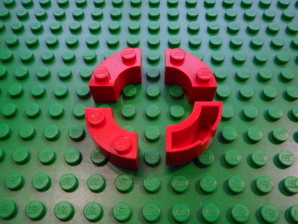 Lego 3063 Rundstein Rot 4 Stück 2x2 Classic Space Legoland Basic - Bild 1 von 1