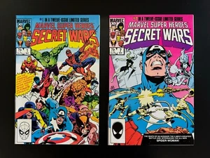 Marvel Super Heroes Secret Wars #1 und 7 - hochwertig - NICHT gepresst oder gereinigt - Bild 1 von 11