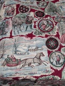 Yuletide Jinny Beyer Christmas Cotton Fabric 1 yd + x 44 Victorian RJR Red - Picture 1 of 6