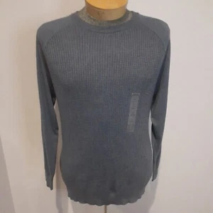 NWT Men's Sweater Claiborne Blue Pullover Crew Neck Textured Size X Large $50 - Picture 1 of 6