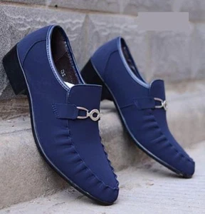 new Mens Pointy Toe Oxford Dress Formal Shoes Business Casual Slip On Shoes # - Picture 1 of 10