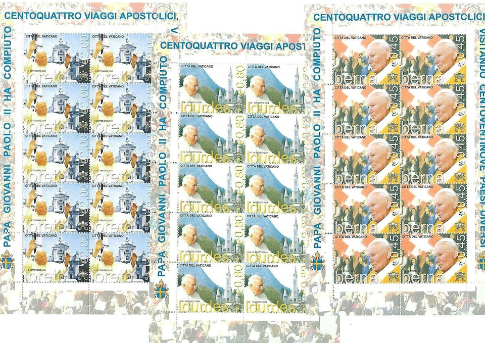 Vatican #Mi1530-Mi1532 MNH M/S 2005 John Paul Journeys [1309-1311] - Image 1 of 1