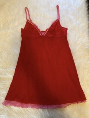 Jasmine & Ginger Lingerie Womens Size Medium Red Pink Slip - Image 1 of 4