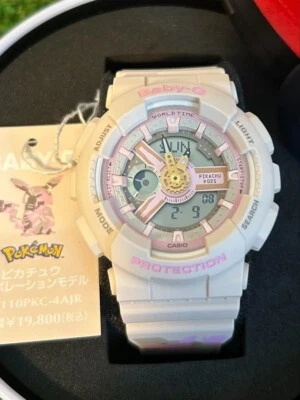 CASIO Baby G Pikachu Pokemon White pink BA-110PKC-4AJR - Image 1 of 4