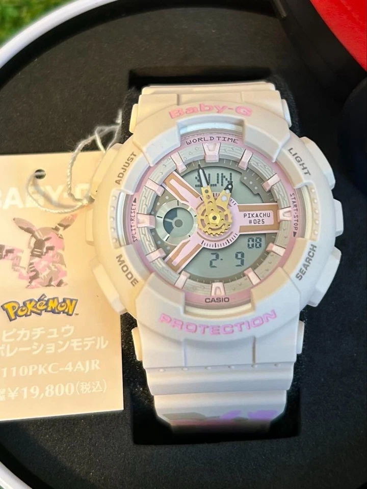 Casio Watch Baby-G Pikachu Collaboration Model Ba-110pkc-4ajr Ladies Pink Japa