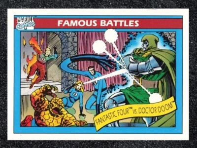 1990 Marvel Universe Series 1 Trading Card Fantastic Four vs. Doctor Doom #90 - Image 1 of 2