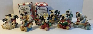 Mary's Moo Moos Lot of 9 Christmas Holiday Figurines Cows 1994-1997 Enesco - Picture 1 of 16