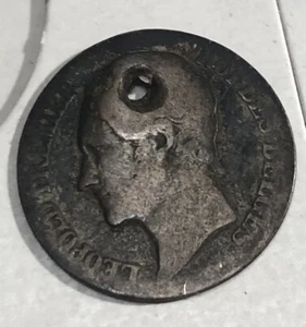 Belgium, 1853, 20 Centimes, silver coin, Leopold I, RARE , Holed - Picture 1 of 3
