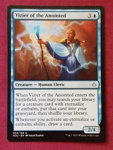 Magic The Gathering HOUR OF DEVASTATION VIZIER OF THE ANOINTED blue card MTG - Picture 1 of 2