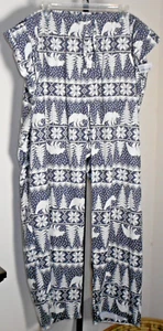 Old Navy Women's Holiday Gray White Leggings Pajama Pants Size 4XL Nwt - Picture 1 of 2