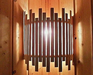 Pantalla de madera lámpara de sauna - Imagen 1 de 6