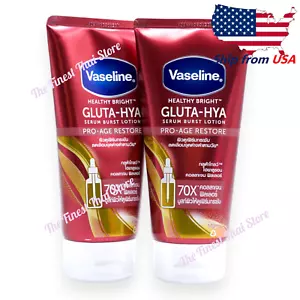 Vaseline Healthy Bright Gluta-Hya Serum Burst Lotion Pro-Age Restore 170ml pack2 - Picture 1 of 3