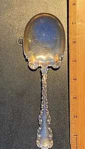WHITING LOUIS XIV  STERLING SILVER FLATWARE  MONOGRAMMED BERRY SPOON  - Picture 1 of 2
