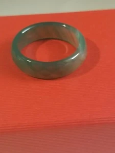 Faceted Green Agate Ring Size 7.5 - Picture 1 of 6