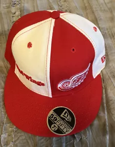 DETROIT RED WINGS Hockey NEW ERA Vintage Size 7 1/8 Fitted Hat NHL Cap FREE SHIP - Picture 1 of 3