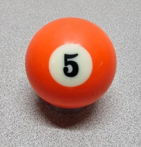 Vintage Ersatz Billard Pool Kugel 2 1/4" Durchmesser Standard # 5 massiv orange * - Bild 1 von 6
