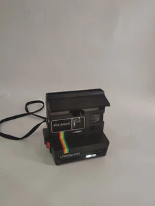 Polaroid One Step 600 Land Camera Black Rainbow w/Strap - Picture 1 of 8