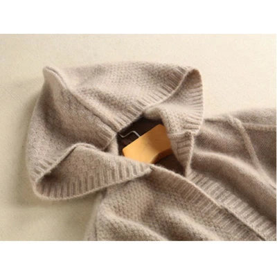 Womens knitted cardigan overcoat long hooded sweater thicken coat winter warm - Image 1 of 4