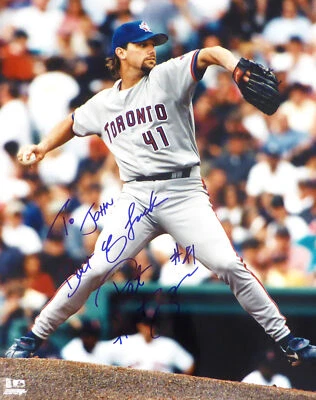 Foto autografiada de Pat Hentgen 16x20 Blue Jays "A John, la mejor suerte" 214189 Foto 1 de 3
