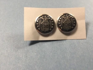 US Air Force - Dress Hat Chain Strap Buttons (screw back with nuts) 2 pcs - Picture 1 of 6