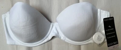 НОВЫЙ С ЯРЛЫКАМИ ELLEN TRACY 1 БЕЛЫЙ ТРАНСФОРМИРУЕМЫЙ ФУТБОЛКА БЮСТГАЛЬТЕР 59810 38D $32 - Изображение 1 из 2