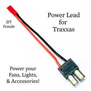 RCP-JRJST Male Connector Fits Traxxas to JST Female Power Lead For Fans, Lights - Picture 1 of 10