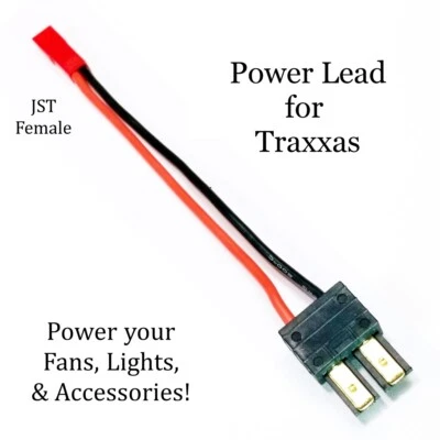 RCP-JRJST Male Connector Fits Traxxas to JST Female Power Lead For Fans, Lights - Image 1 of 4