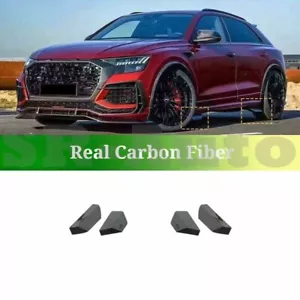 For Audi Q8 S-Line SQ8 2019-2023 Real Carbn Fiber Side Skirts Body Kits 4x - Picture 1 of 5