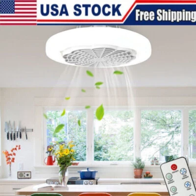 Modern Led Ceiling Fan with Lights E27 Adjustable Bedroom Living Room Fan Lamp~ - Image 1 of 4