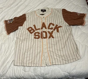 Jeff Hamilton Negro League Baltimore Black Sox Pinstripe Baseball Jersey Sz 4XL - Picture 1 of 3