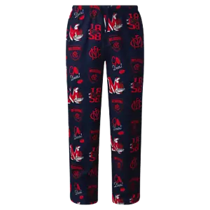 Melbourne Demons AFL Mens AF10105 W22 Printed Flannel Sleep Pants Size XL New - Picture 1 of 2