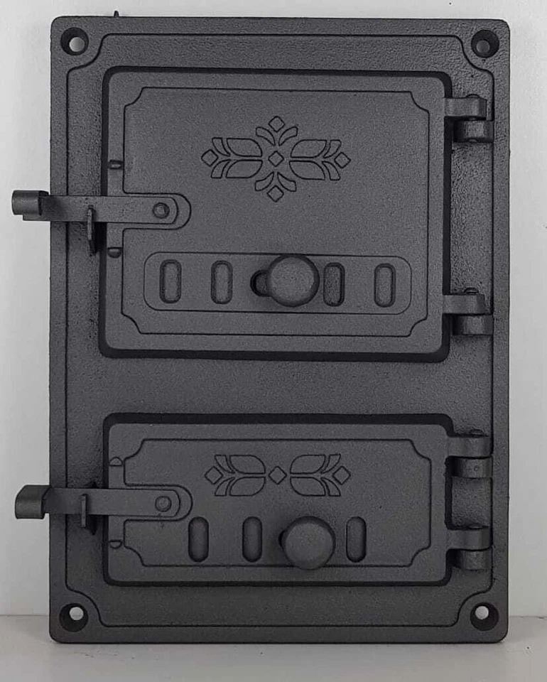 SELLON24 Puerta de horno de hierro fundido puerta de cocina puerta de ahumado doble puerta de horno puerta de azulejos 375x275