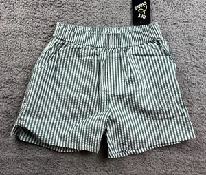 Art Class Girl's Size Large (10-12) Striped Seersucker Shorts Green/White - Picture 1 of 6