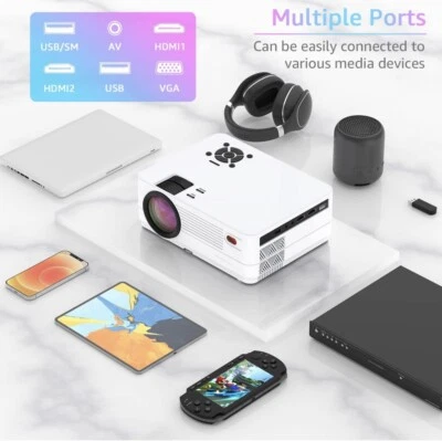 5G WiFi Native 1080P Projector with Bluetooth, Roconia 9000LM Full HD Movie - Image 1 of 4