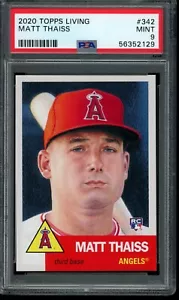 2020 Topps Living Set #342 Matt Thaiss RC Rookie PSA 9 Mint SP Card - Picture 1 of 2