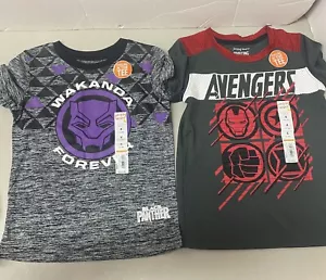 2 Marvel jumping beans Boy Swim Top Amazing Active Tee Stretch Swimwear Size 4 - Picture 1 of 12