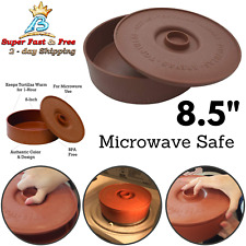 Tortilla Warmer Food Warm Microwave Safe Terracota 8.5 Inch Plastic Round NEW