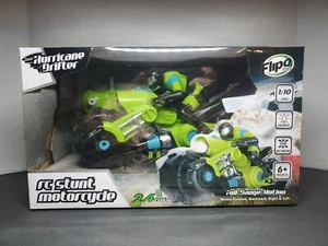 Flipo Toys Green Hurricane Drifter FC stunt Motorcycle 2.4 GHz Full Range Motion - Picture 1 of 5
