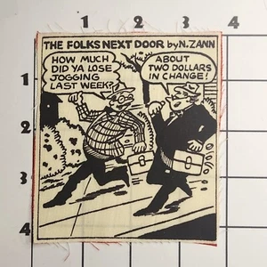 Folks Next Door Patch Nicky Zann Vintage Cartoon Fabric Panel Sew On - Picture 1 of 1